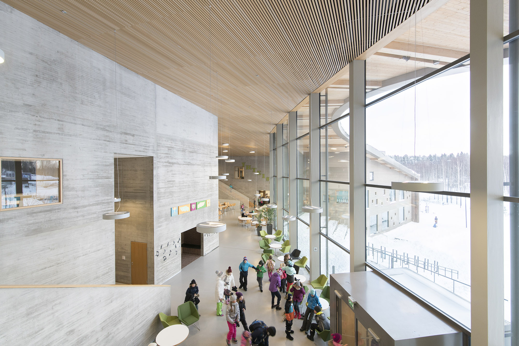 Finnish education learning environments designed to support wellbeing and community by Fennomena Education Grouparchitecture.